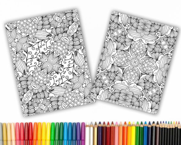 Mandala Mindfulness Adult Coloring Pages - MEGABUNDLE OF 200 PAGES (Great For Stress Relief And Anxiety) - Image 5