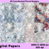 50+ Floral Digital Papers - Blue, Pink, White, and Americana - Image 2