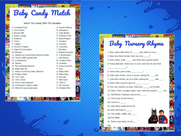 Superhero Baby Shower Games - Image 8
