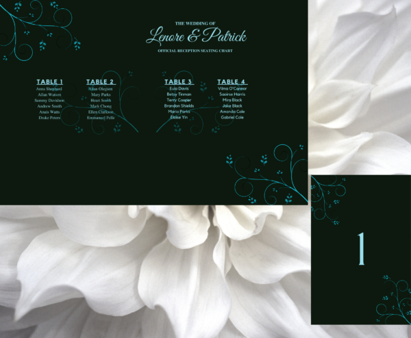 Blue and Black Wedding Invitation Bundle (Canva Editable / Printable) - Image 7