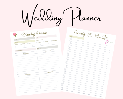 Printable Wedding Planner - Wedding Checklist PDF, Venue Research, Seating Chart AND MORE! - Image 7