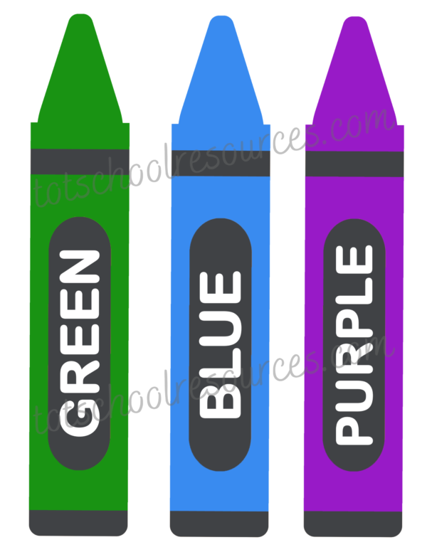Crayon Color Learning Printable - Learn Colors - Preschool Learning - Image 3