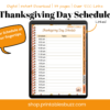 Thanksgiving Schedule PDF