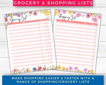 Floral Weekly Meal Planner & Pantry Organization Printable - Image 7