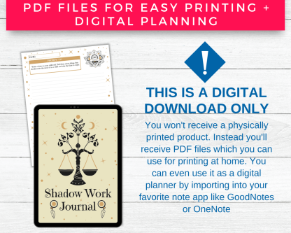 Shadow Work Journal Prompts Pack #2 | Printable Planner Inserts - Image 7