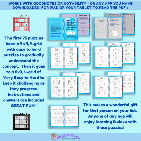Digital Book Of Sudoku Puzzles For Kids! - Image 2