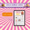 CIRCUS BINGO ACTIVITY, 30 different bingo cards for each child, super easy to print and use, fun for the whole family as well as party games - Image 7