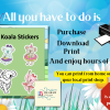 Koala Fun Coloring, Mazes, Beginner Sudoku, Sticker Pack, and More Digital Download Activity Pack; Odd Man Out, Hidden Object, Dot to Dot - Image 8