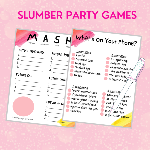 16 Teen Slumber Party Games | Teen/Preteen Sleepover Games | Birthday Party Games Bundle | Girls Sleepover Party Games | Fun Pajama Party - Image 8
