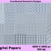 70+ Geometric Floral Digital Papers - Blue and Gray Seamless Patterns - Image 5