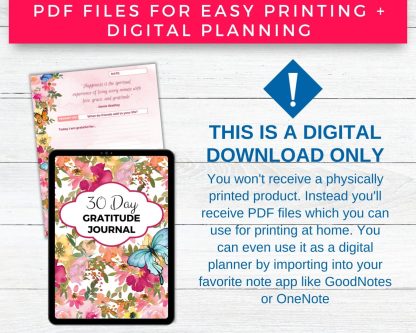 30 Day Daily Gratitude Journal Printable (Pink) - Image 8