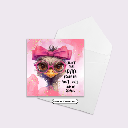 Don't Take Advice Note Card