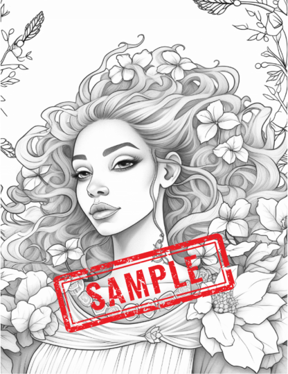 Enchanted Ebony: A Celebration of Black Fairy Magic Coloring Pages/Digital Download! - Image 4