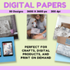 50+ Floral Digital Papers - Blue, Pink, White, and Americana - Image 5