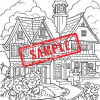 Village Houses Coloring Pages/ Digital Download! - Image 4