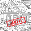 Village Houses Coloring Pages/ Digital Download! - Image 6