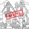 Village Houses Coloring Pages/ Digital Download! - Image 7