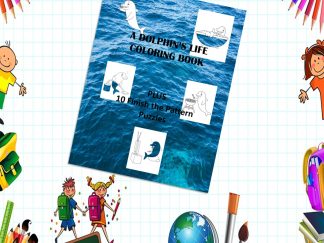 A Dolphin's Life Coloring Book For KIDS! Printable...Digital Download...