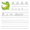 ABC Tracing Print A is for Alligator Bonus Coloring Book & Flashcards PDFs - Image 2