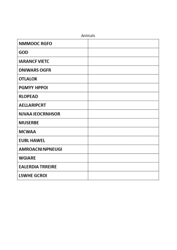 Downloadable Printable Word Scramble Game Puzzle Book #2: 100+ puzzles featuring many different topics - Image 2