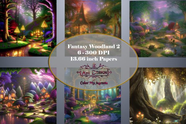 Fantasy Woodland Background Set 2
