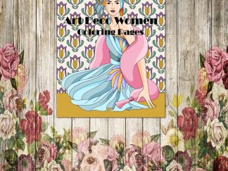 ART DECO WOMEN Coloring Pages....PRINTABLES! Digital Download