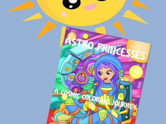 Astro Princesses: A Cosmic Coloring Journey...PRINTABLE Coloring Pages!