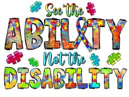 "Embracing Abilities: Beyond the Disability", Colorful Autism Design,Instant download, PNG, JPEG and PDF