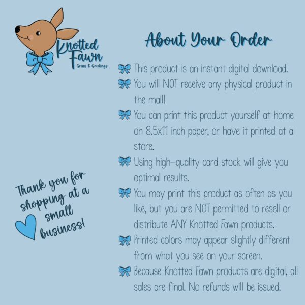 Hey There Punkin 5x7 Printable Greeting Card, Instant Download - Image 4