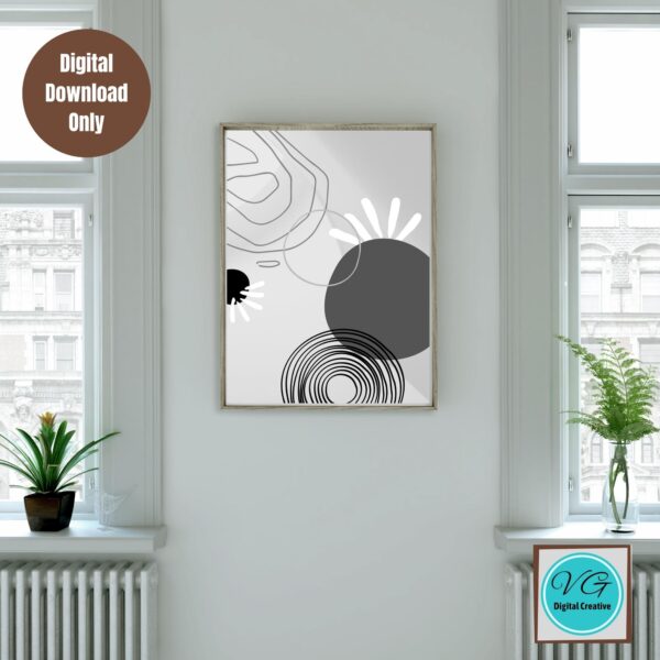 Geometric Abstract Wall Art Set of 3 Prints