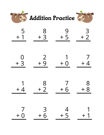 I Love Math - Addition Problems for Young Learners - Set 1 - Image 3