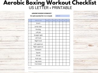 Aerobic Boxing Workout Checklist