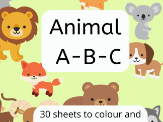 Animal A-B-C coloring book
