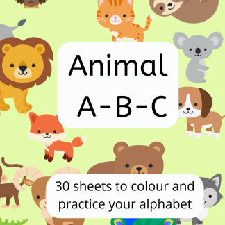 Animal A-B-C coloring book