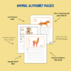 26 Animals Alphabet Printable Letters Worksheets - Image 5