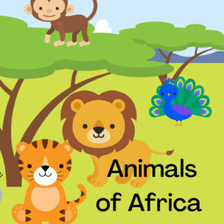 Animals of Africa Colouring Book