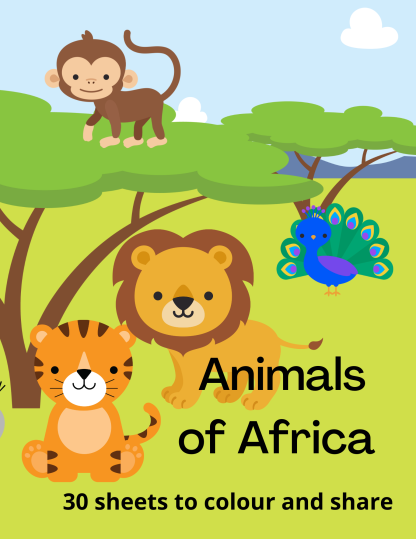Animals of Africa Colouring Book
