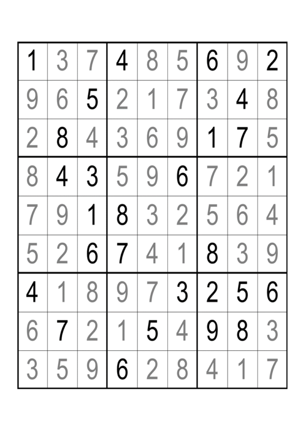 Instant Downloadable Easy Sudoku Printable 1 per Page Puzzle Book for Adults. Contains 100 'Easy' Puzzles with Answers - Image 6