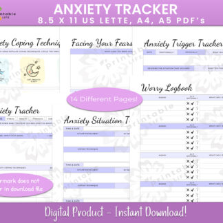 Anxiety Tracker Sample Pages