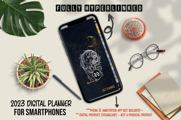 Aquarius - 2023 Digital Planner for Smartphones