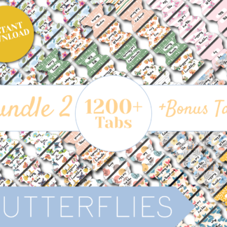butterfly bible tabs bundle printable