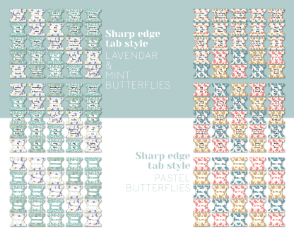 Double Sided Printable Bible Tabs for Bible Journaling and Devotionals, Huge Bundle Pack of Bible Tab Printables - 1200+ Tabs! | Butterflies - Image 7