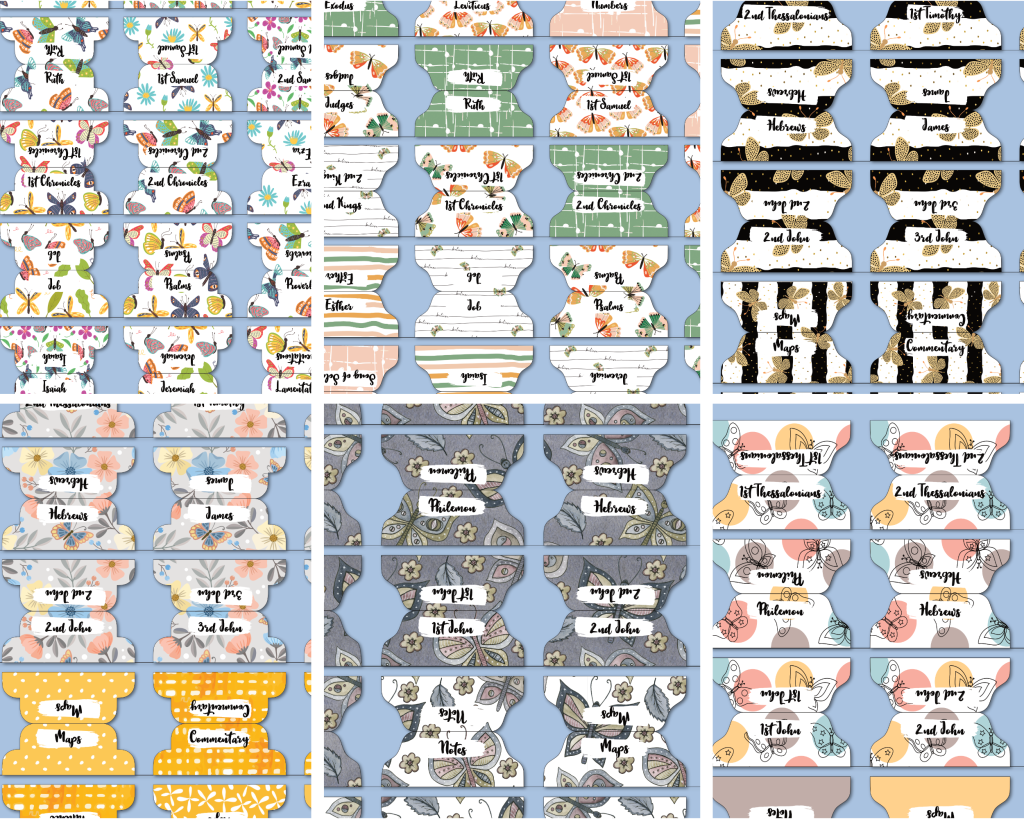 Double Sided Printable Bible Tabs for Bible Journaling and Devotionals ...