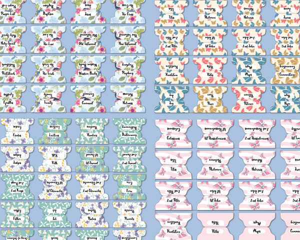 Double Sided Printable Bible Tabs for Bible Journaling and Devotionals, Huge Bundle Pack of Bible Tab Printables - 1200+ Tabs! | Butterflies - Image 3