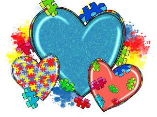 "Hearts of Autism: Embracing the Spectrum in Color", PNG, JPEG, PDF Instant download