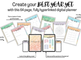 Lots of planner pages from the best year yet digital planner