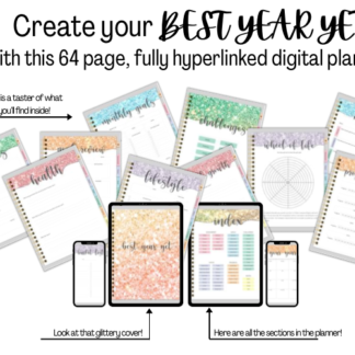 Lots of planner pages from the best year yet digital planner