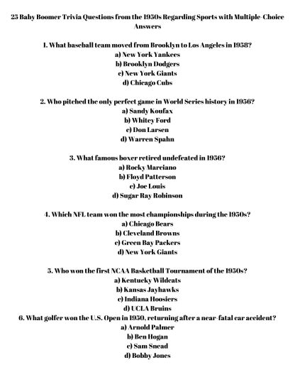 Boomer Trivia: Music, Movies, TV, & Sports - Image 5