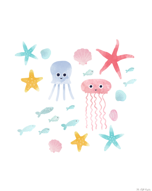 Baby Sea Animals Nautical Wall Art - Image 2