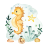 Baby Starfish and Seahorse Nautical Wall Art - Image 2